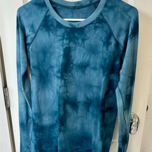 lululemon athletica Blue Tie-Dye Long Sleeve Tee